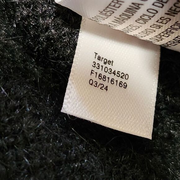 Wild Fable Oversize Black Red Cherry & Bow Sweater Women's XS Fuzzy Texture - Picture 9 of 11